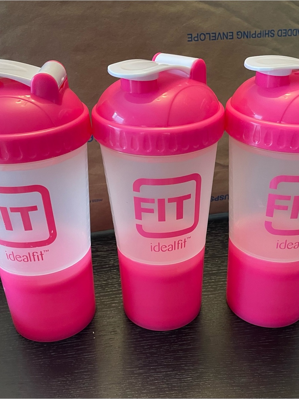 Pink Protein Shaker Bottle - 20 oz Fitness Mixer